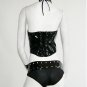 Wet Look Faux Leather Sexy Pussycat Costume Obsessive Sexy Cat Tops Gothic Fetish Night Club Wear