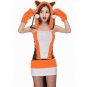 Carnival Plush Fox Costume Women Fur Animal Cosplay Uniform Halloween Party Cat Fancy Dress