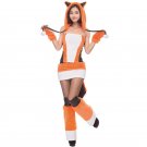 Carnival Plush Fox Costume Women Fur Animal Cosplay Uniform Halloween Party Cat Fancy Dress