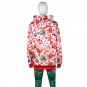 Women Cartoon Lapel Neck Xmas Hoodies Lady Fashion Christmas Winter Streetwear