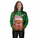 2018 Female Long Sleeve Casual Xmas Sweatshirts Women Green Cartoon Bear Christmas Hoodies