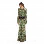 Women Green Christmas Tree Cosplay Costume Santa Party Dress Full Sleeve Red Xmas Long Maxi Dresses
