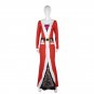 Christmas Santa Claus Print Costume Red Xmas Maxi Dress Women Cosplay Uniform