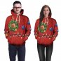 Plus Size Women Christmas Sweatshirts Unisex Santa Digital Printing Sportswear Xmas Hoodies
