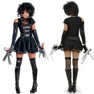 Black Faux Leather Carnival Cosplay Uniform Movie Star Role Edward Scissorhands Costume