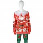Red Santa Claus Printing Winter T-shirt Christmas Hoodies Casual Streetwear Sweatshirts