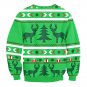Green Reindeer Printed Winter Tops Christmas Hoodies Fashion Autumn Streetwear