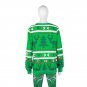 Green Reindeer Printed Winter Tops Christmas Hoodies Fashion Autumn Streetwear