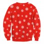 Christmas Deer Print Winter Hoodies Long Sleeve Xmas Reindeer Sweatshirts T-shirts