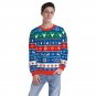 Christmas Reindeer Printing Men Active Hoodies O-Neck Unisex Pullover Blouse