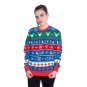 Christmas Reindeer Printing Men Active Hoodies O-Neck Unisex Pullover Blouse
