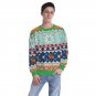 Christmas Reindeer Printing Men Active Hoodies O-Neck Unisex Pullover Blouse