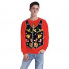 Xmas Casual Pullover Outerwear Men Winter Clothing Hoodies Cartoon Costume Christmas Vest