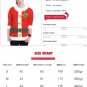 Red Xmas Casual Pullover Outerwear Men Winter Clothing Hoodies Cartoon Christmas Santa Claus Suit