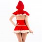 Velvet Little Red Riding Hood Fancy Dress Winter Fairy Cosplay Costume Sexy Christmas Plush Hoodies