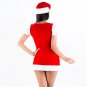 Red Santa Claus Night Club Bar Fancy Dress Plush Criss-cross Candy Girl Christmas Costume