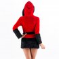 Red Fur Velvet Santa Claus Costume Plush Sexy Hoodies Xmas Fancy Dress Christmas Outfit