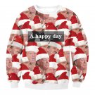 Novelty Merry Christmas Donald Trump Print T-shirt Winter Carnival Xmas Women Hoodies