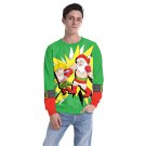 Xmas Cartoon KO Trump Printed Men Sweatshirts Unisex Blouse Winter Couples Streetwear Male Hoodies
