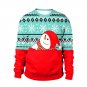 Blue Merry Christmas Snowman Hoodies Fashion O-neck Streetwear Happy New Year Xmas T-shirt