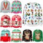 Multi Color Casual Xmas Hoodies Fashion Autumn Streetwear Winter Santa Sweatshirts