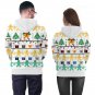 Xmas Gift Printing Couples Hoodies Novelty Tops Winter Pullover Christmas Sweatshirts Costumes