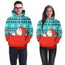 Christmas Snowman Printing Couples Sweatshirts Unisex Novelty Long Sleeve Hoodies Casual Tops
