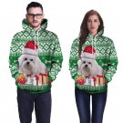 Christmas Costume Single Dog Printed Couples Wear Novelty Long Sleeve Doggy Hoodies