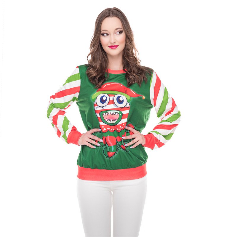 Casual Christmas Letter Print Hoodies Autumn Couples Streetwear Winter Fashion Pullover Tops