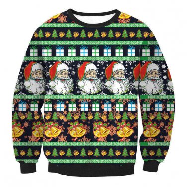 Women Christmas Clothes Full Sleeve Winter Xmas Hoodies Ladies Santa Claus Printed Sweatshirts