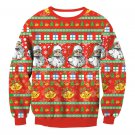 Female Cartoon Santa Printing T-shirts Fashion Sweatshirts Ladies Christmas Clothes Winter Tops