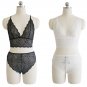 White Lace Valentine Sexy Lingerie Set Erotic Wire Free Bra Underwear with Panties