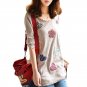 Plus Size Women Winter Sweaters Khaki Pullover Hoodies Japan Striped Scoop Neck Blouses
