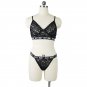 Red Plus Size Sexy Bikini Lingerie Letter Print Big Size Lace Push Up Bra with Briefs