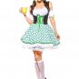 European XL Carnival Women German Beer Girl Dress Lace Up Original Cosplay Bavarian Costume