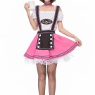 Pink Cute Waitress Uniform with Suspender Female Carnival Cos Dress Bavarian Beer Mardi Gras Uniform