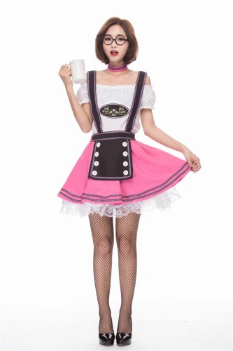 pink waitress dress Size Ages 3-6 Melissa & Doug Waitress 50's Diner Pink Role Play Costume Dress