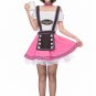 Pink Cute Waitress Uniform with Suspender Female Carnival Cos Dress Bavarian Beer Mardi Gras Uniform