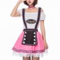 Pink Cute Waitress Uniform with Suspender Female Carnival Cos Dress Bavarian Beer Mardi Gras Uniform