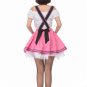 Pink Cute Waitress Uniform with Suspender Female Carnival Cos Dress Bavarian Beer Mardi Gras Uniform