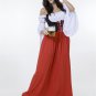 Classic Red Women Carnival Long Oktoberfest Dress Sexy Traditional Pirate Uniform