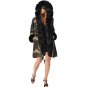 Large Size Fur Three-quarter Coat Hooded Dust Coat Camouflage Jacket Winter Women's Trench Coats
