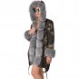 Large Size Fur Three-quarter Coat Hooded Dust Coat Camouflage Jacket Winter Women's Trench Coats
