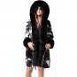 Large Size Women Three-quarter Coat Dust Coat Camouflage Faux Fur Winter Trench Coats