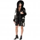 Plus Size Winter Dust Coat Long Faux Fur Hooded Camouflage Jacket Women Three-quarter Coat