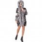 Plus Size Winter Dust Coat Long Faux Fur Hooded Camouflage Jacket Women Three-quarter Coat