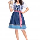 Oktoberfest Midi Dress Beer Girl Carnival Uniform Bavarian Maid Cosplay Waitress Costume