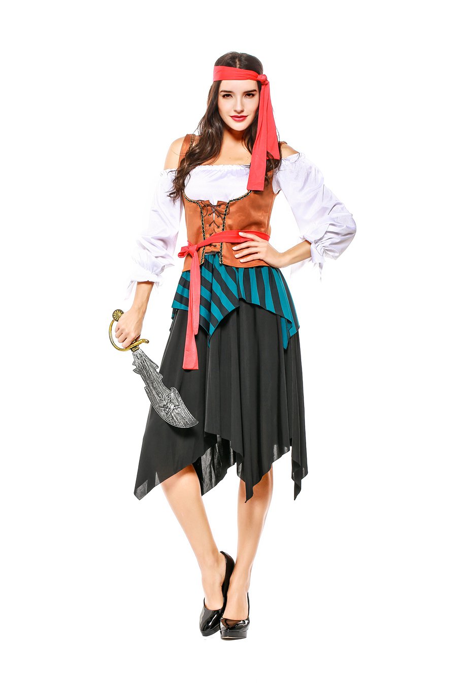 Halloween Crew Stage Drama Costume Carnival Sailor COS Uniform Pirate Cosplay Costume