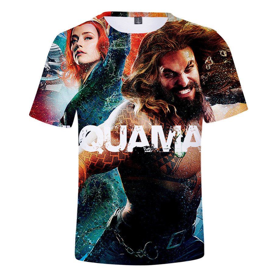Men Arthur Curry Shirt Short Sleeve 3D Printed Summer Tees Super Hero Comic Aquaman Orin T-Shirts