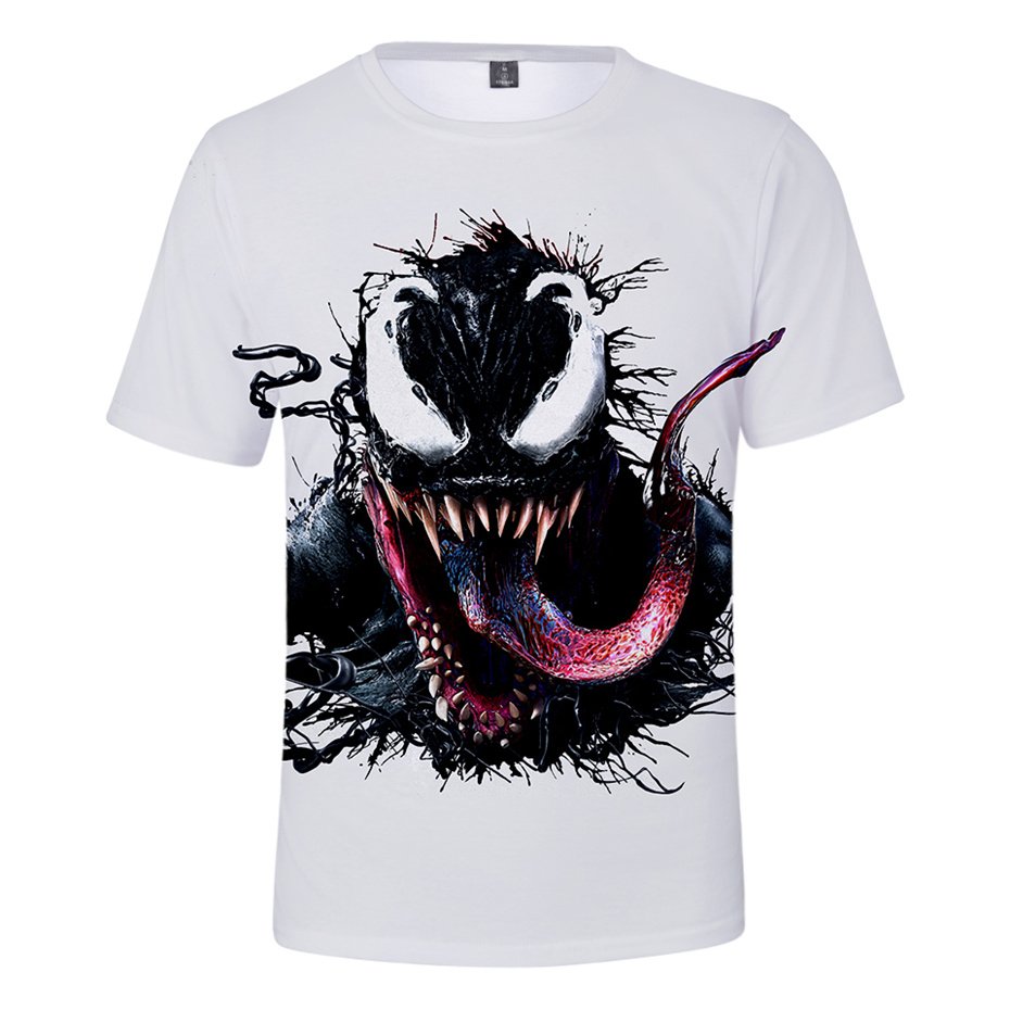 Men Comic Venom Streetwear Superhero T-shirt Unisex Novelty Male DC Cartoon Cosplay Tops